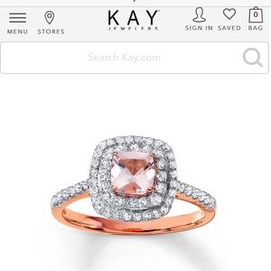 Rose gold morganite ring